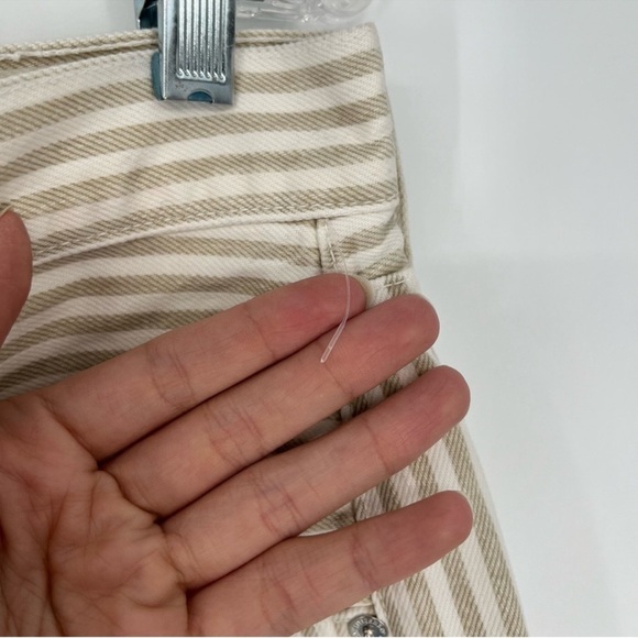 Citizens of Humanity Horseshoe Barrel Striped Baggy Jean in Khaki Stripe 32 NWT - Picture 6 of 12